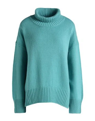 Canessa Woman Turtleneck Turquoise Size 2 Cashmere In Green