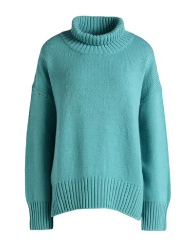 Canessa Woman Turtleneck Turquoise Size 2 Cashmere In Blue