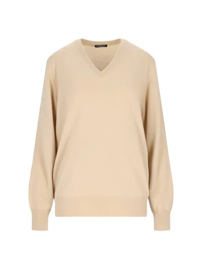 Canessa Women's 100% Cashmere Lightweight Sweater In Sand