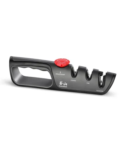 Cangshan Adjustable Platic 3" Knife And Scissors Sharpener In Black