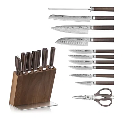 Cangshan Cagshan 12 Piece Maya Knife & Block Set In Brown