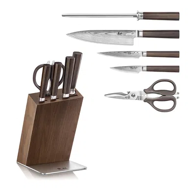 Cangshan Cagshan 6 Piece Maya Knife Set In Brown