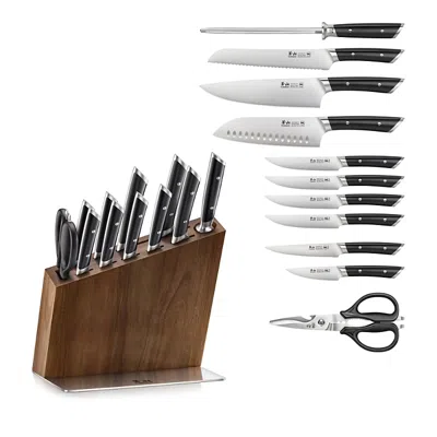 Cangshan Cagshan Hua 12 Piece Knife & Block Set In Brown