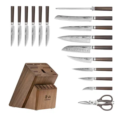 Cangshan Cagshan Maya 17 Piece Knife & Block Set In Brown