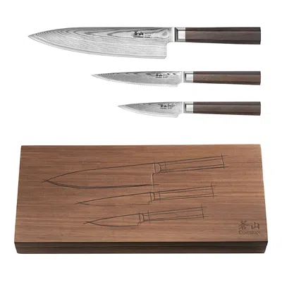 Cangshan Cagshan Maya 3 Piece Starter Knife Set In Brown