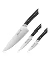 Cangshan Canghshan Helena Series 3-pc. Starter Knife Set In Black