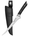 Cangshan Canghshan Helena Series 7" Fillet Knife With Leather Sheath In Black