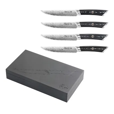 Cangshan Kuro 4 Piece Steak Knife Set In Gray
