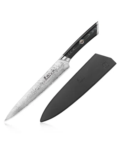 Cangshan Kuro Series Steel 8" Carving And Sashimi Knife In Black
