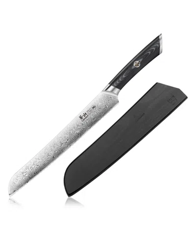 Cangshan Kuro Series Steel 9" Bread Knife With Sheath In Black