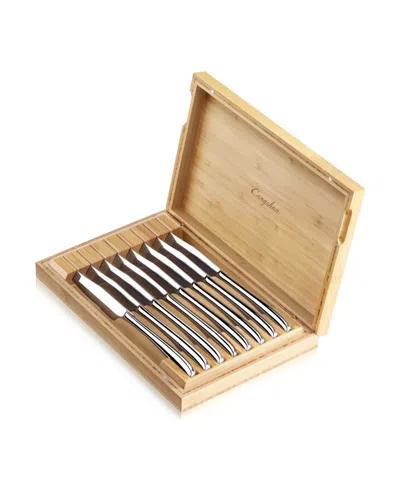 Cangshan Rain Ii Series Steel 8-pc. Serrated Steak Knives Set In Brown