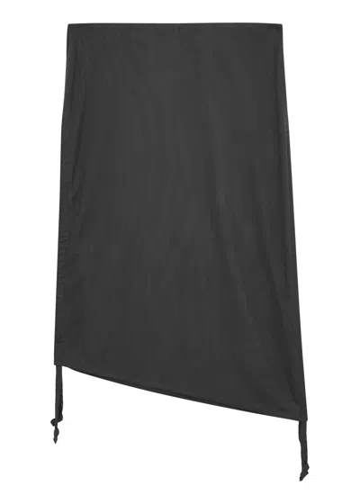 Cannari Concept Ruched Tulle Skirt In Dark Grey