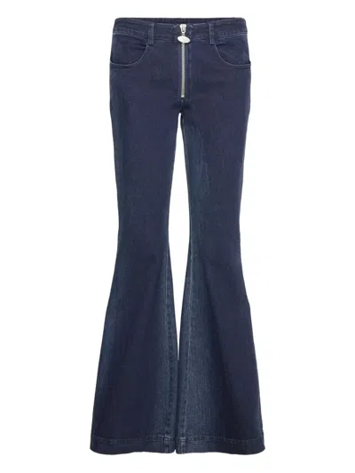 Cannari Concept Zip-fly Flared Jeans In Blue