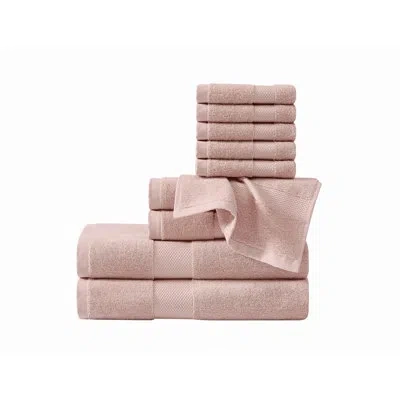 Cannon 10 Piece Turkish Towel Set In Pink