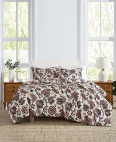 Cannon Chloe Jacobean 3 Piece Duvet Cover Sets In Multi