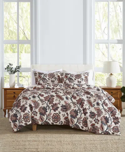 Cannon Chloe Jacobean 3-piece Duvet Cover Set, Full/queen In Multi