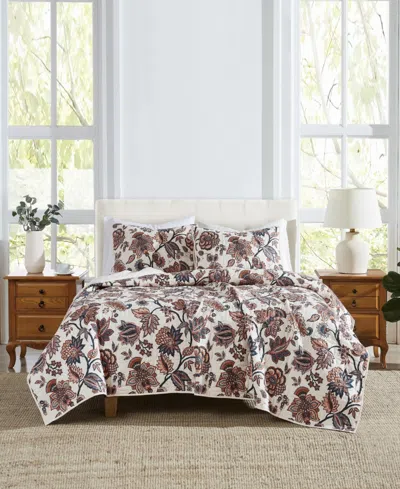 Cannon Chloe Jacobean 3-piece Quilt Set, King In Multi