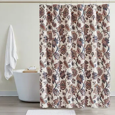 Cannon Chloe Jacobean Shower Curtain In Brown