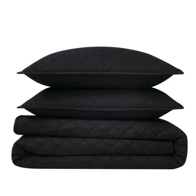 Cannon Cotton Quilt Set In Black