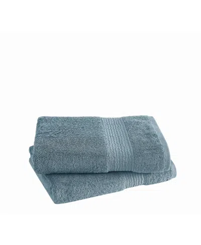 Cannon Cotton-blend Bath Towels, Set Of 2 In Blue