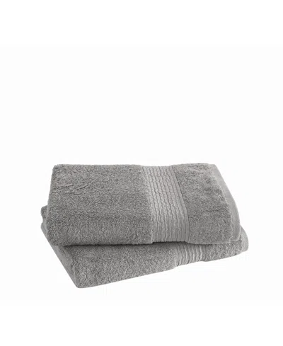 Cannon Cotton-blend Bath Towels, Set Of 2 In Gray