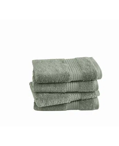 Cannon Cotton-blend Hand Towels, Set Of 4 In Green
