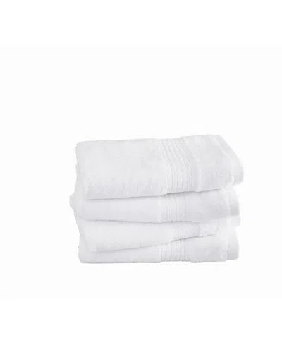 Cannon Cotton-blend Hand Towels, Set Of 4 In White