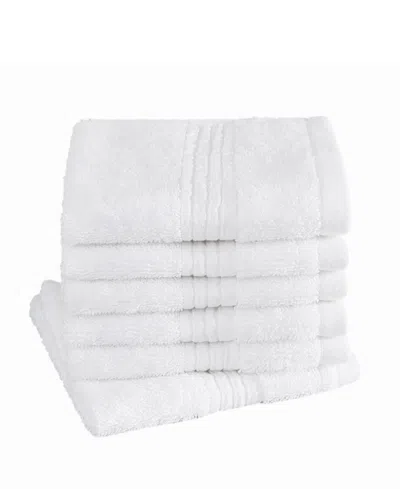 Cannon Cotton-blend Wash Towels, Set Of 6 In White