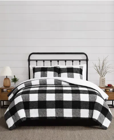 Cannon Cozy Buffalo Check 3-pc. Comforter Set, Full/queen In Black