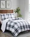 Cannon Cozy Teddy Plaid 2 Piece Comforter Set, Twin Xl In Multi
