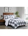 Cannon Cozy Teddy Plaid B Comforter Set In Blue