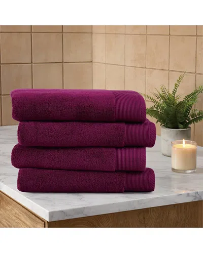 Cannon Heritage 4-pack Bath Towel Set In Burgundy
