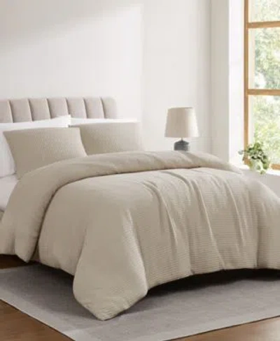 Cannon Heritage Cotton Waffle Duvet Cover Sets In Neutral
