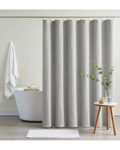 Cannon Heritage Cotton Waffle Shower Curtain In Gray