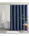 Cannon Heritage Cotton Waffle Shower Curtain In Blue