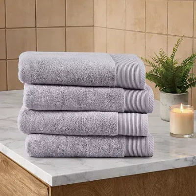Cannon Heritage Textured Dobby 4-pc. Bath Towel Set In Purple