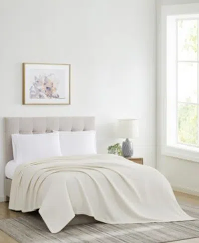Cannon Heritage Waffle Knit Blankets In White