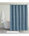 Cannon Luka Grid Shower Curtain In Blue