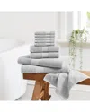 Cannon Luxe Turkish Cotton Grey 10pc Towel Set In Gray