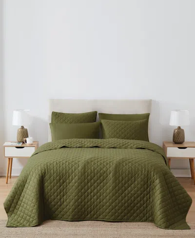 Cannon Oversized Cotton Percale 3-pc. Quilt Set, King