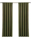 Cannon Solid Cotton Percale Window Curtain Pair