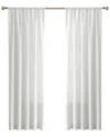 Cannon Solid Cotton Percale Window Curtain Pair In White