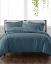 Cannon Solid Dark Blue 3pc Duvet Cover Set In Blue