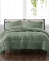 Cannon Solid Green 3pc Comforter Set In Green