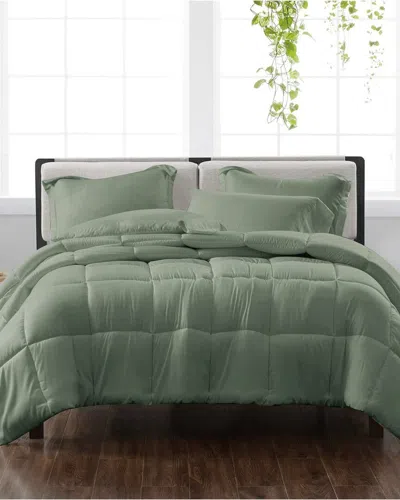 Cannon Solid Green 3pc Quilt Set