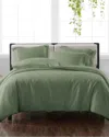 Cannon Solid Green 3pc Duvet Cover Set In Green