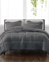 Cannon Solid Grey 3pc Comforter Set In Grey