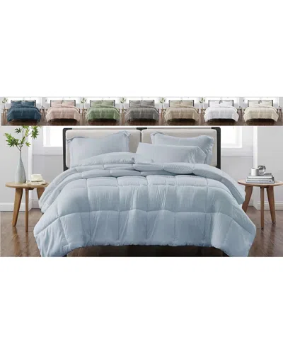 Cannon Solid Mushroom Comforter Set In Blue