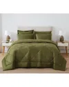 Cannon Solid Oversized Percale 3pc Comforter Set In Green