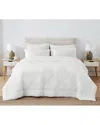 Cannon Solid Oversized Percale 3pc Comforter Set In White